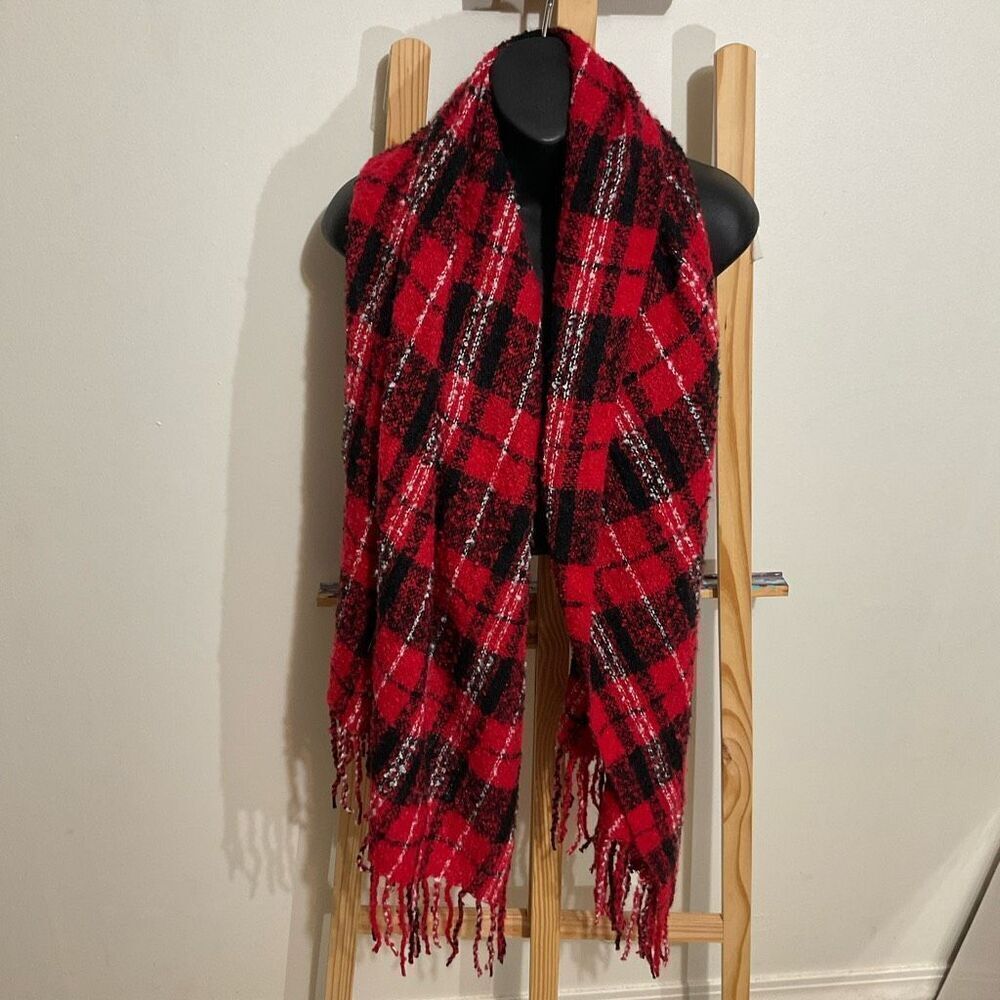 No Brand Long Plaid Scarf One Size
